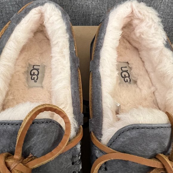 Ugg Dakota gray suede moccasins - Picture 4 of 10
